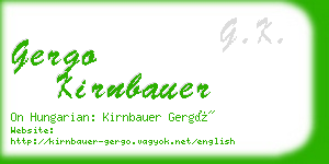 gergo kirnbauer business card